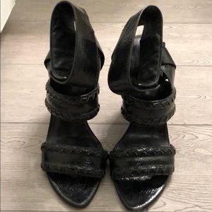 Alexander Wang black patent leather sandal size 40